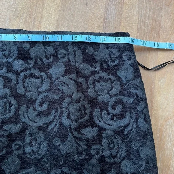 Willi Smith Women's Black Damask Mini Skirt Size 8 - Picture 5 of 7
